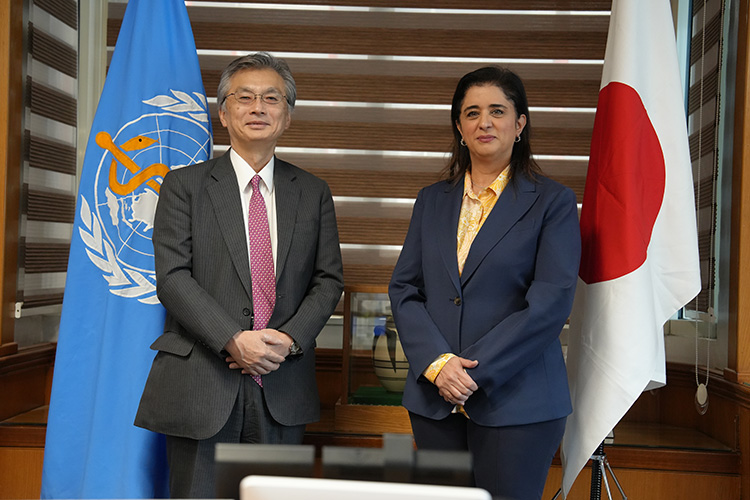 WHO Regional Director and Japan's Ambassador to Egypt commit to strengthening partnership for health in the Eastern Mediterranean Region
